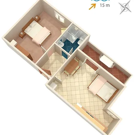 Apartmán By The Sea Kali, Ugljan - 837 Kali